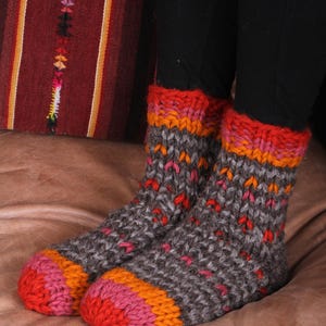 Women's Chunky Knit Sofa Socks -100% Wool | Pachamama