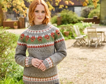 Women's Highland Cow Sweater: 100% Wool, Pachamama