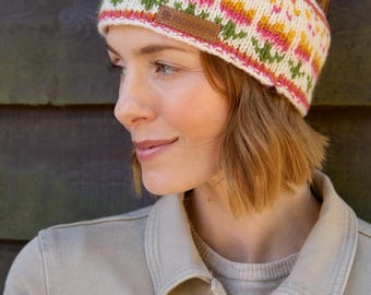 Knitted Spring Tulip Headband - 100% Wool | Pachamama