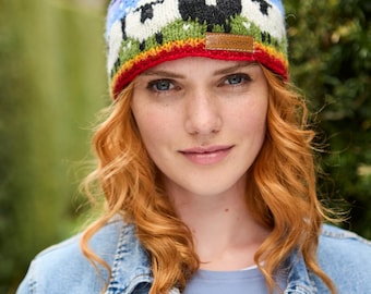 Black Sheep Knitted Headband: 100% Wool, Pachamama