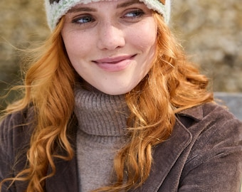 Women's Knitted Hedgehog Headband: 100% Wool, Pachamama