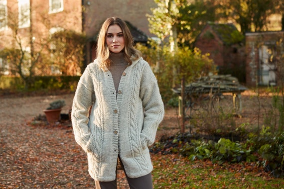 Cardigan Per Anziane Con Motivo A Treccia - Maglione Aperto Frontale, Girocollo, Caldo E Comodo Per Autunno