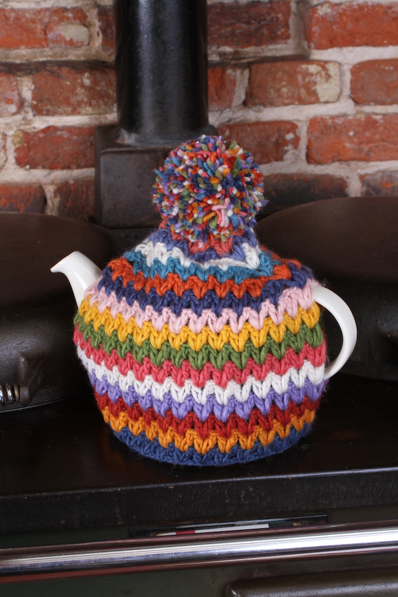 Yucatan Tea Cosy Handknit 100% wool designed by Pachamama image 3