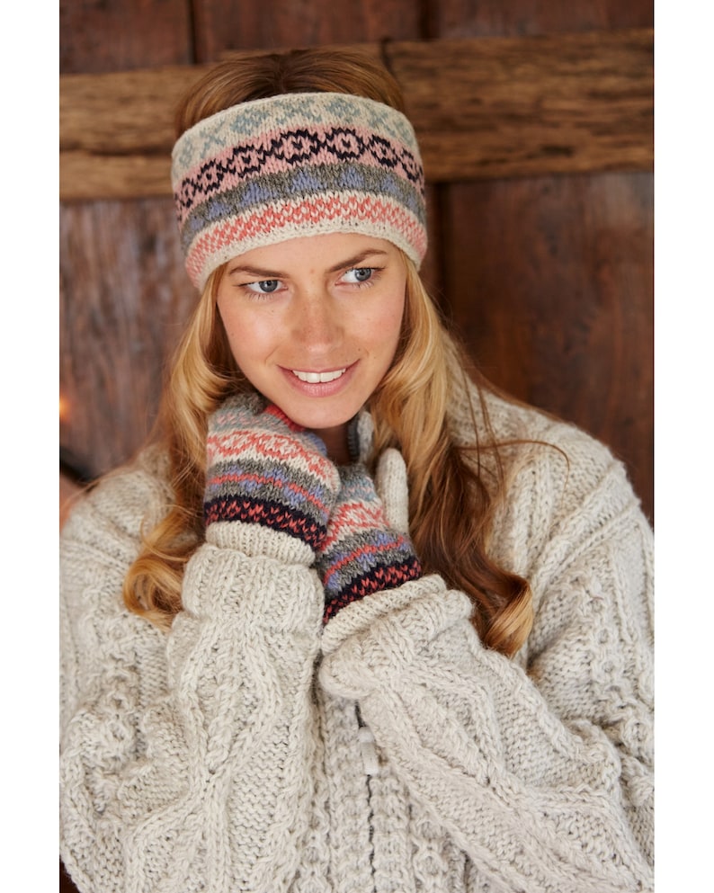 Women's Fair Isle Headband Hand Knitted 100% Wool Cosy - Etsy UK