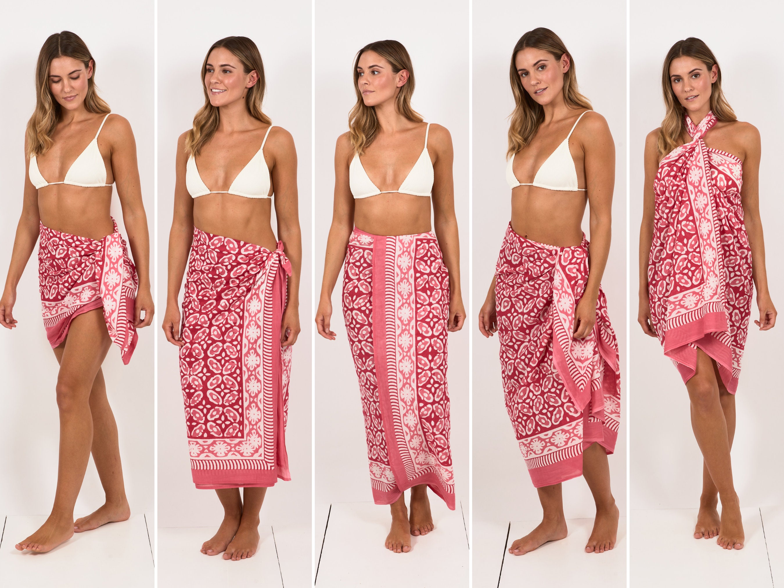 Sciarpa Sarong 100% Cotone Leggera Per Spiaggia – Copertura Donna