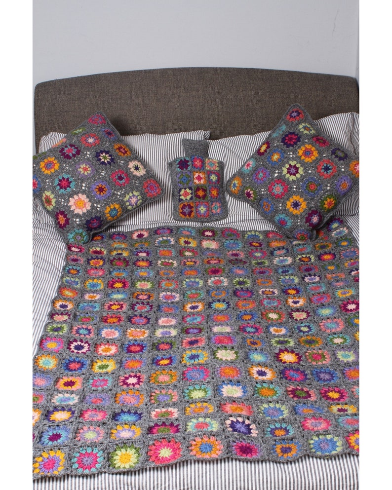 Handmade Crochet Throw 100 Wool Hand Crocheted Multicolour Etsy