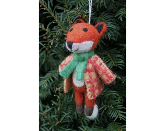 Mr Fox Christmas Tree Decoration – 100% Wool | Pachamama