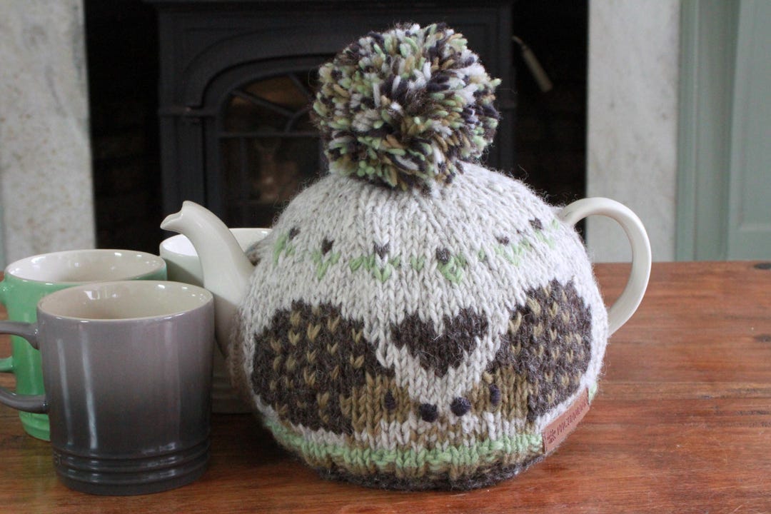 Hedgehog Wool Tea Cosy - 100% Wool - Knit Tea Cosy - Hedgehog Decor ...