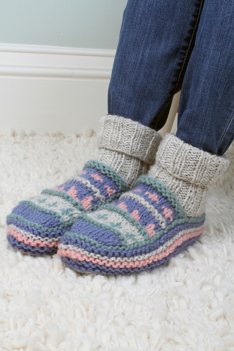 Handknit slippers
