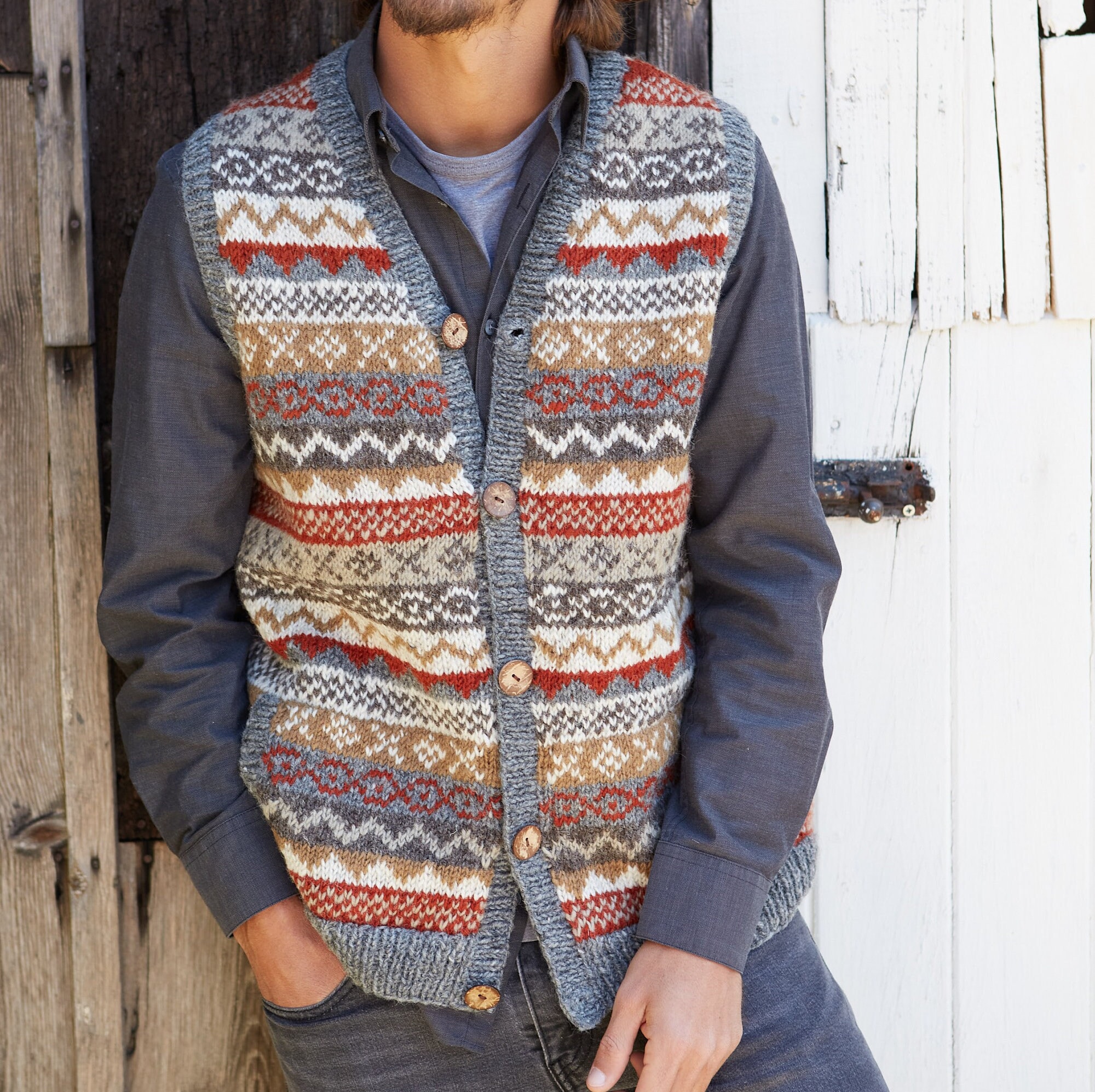Mens Fair Isle Vest - Etsy