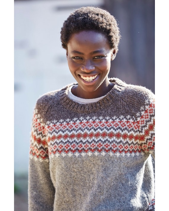 Handknitted Sweater 100 Wool Ethical Clothing Diamond Sweater