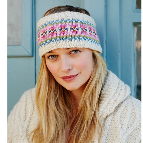 Women's Cream Bobble Hat Cream Wrist Warmers Handmade Etsy UK