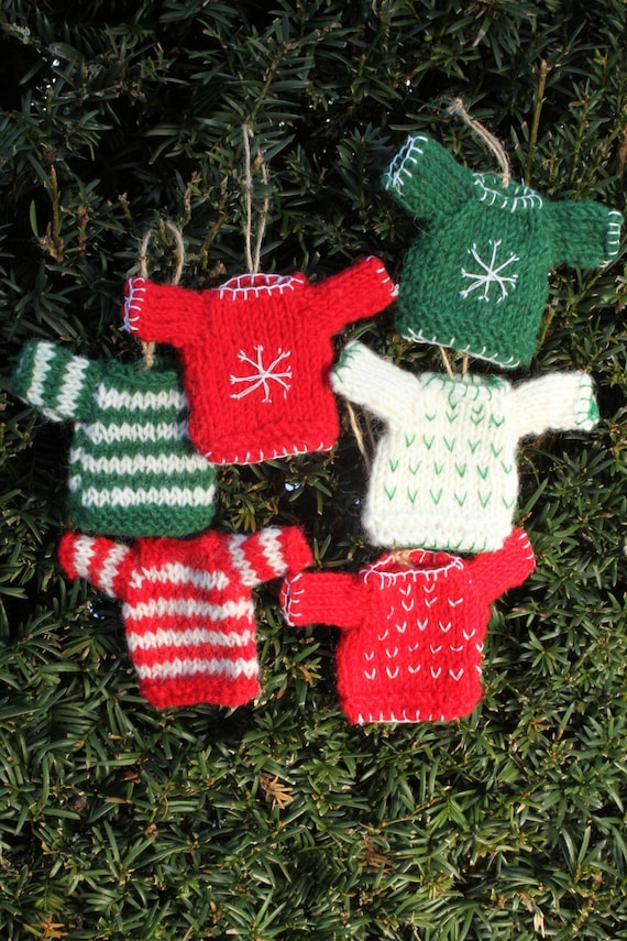 Christmas Jumper Decorations Knitted Jumper Decorations Knit