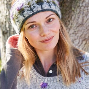 Women's Knitted Thistle Tank Top - Woollen Flower Pull Over - Embroidered - Flower Design - Sustainable Clothing - Fair Trade - Pachamama image 5