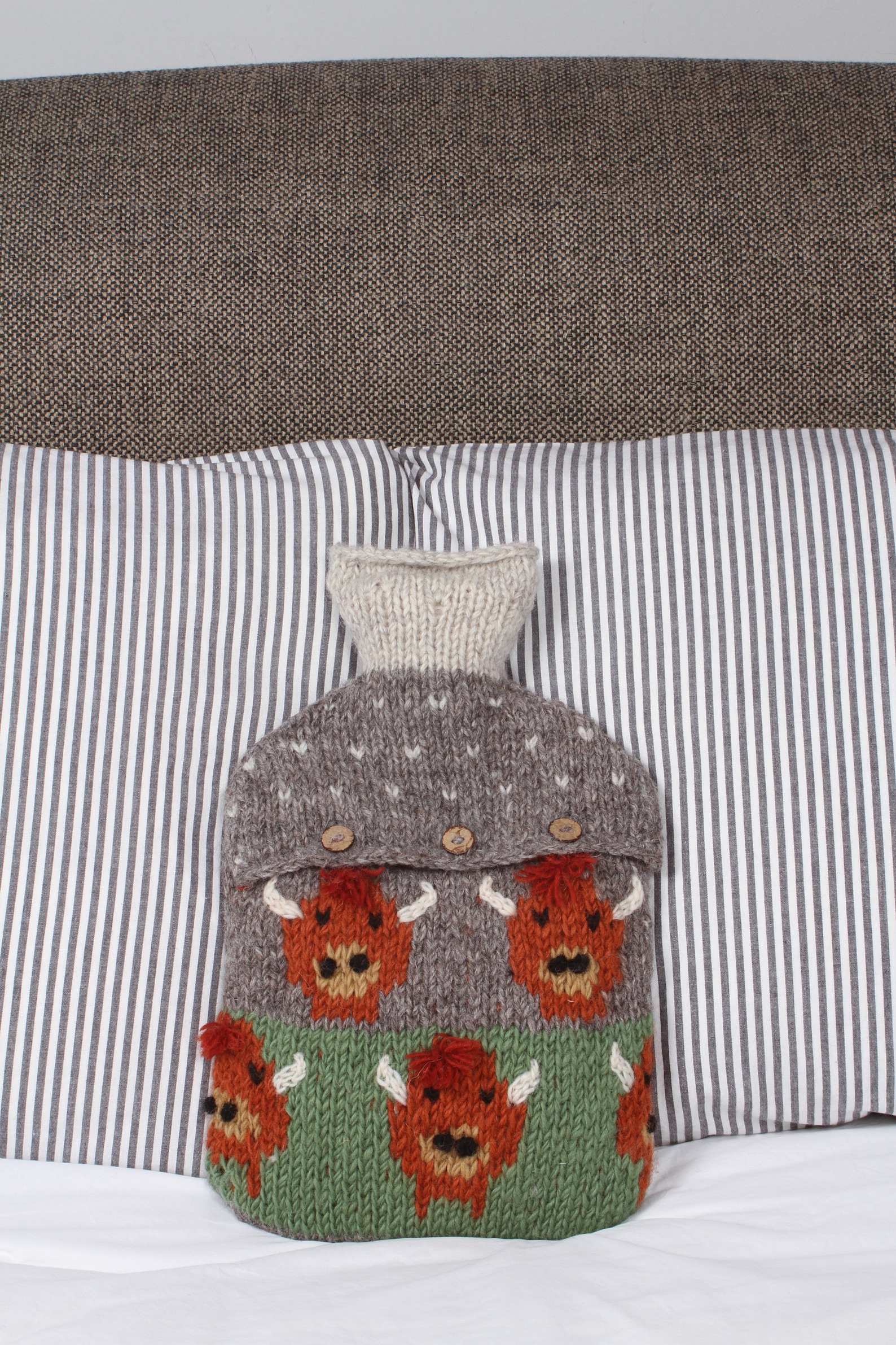 Handmade Highland Cow Hot Water Bottle 100 Wool Fair Trade Etsy UK