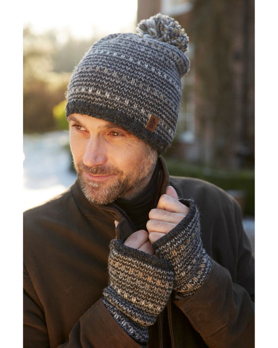 Ensemble bonnet écharpe d'hiver pour hommes Bonnet tricoté - Temu