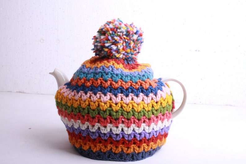 Yucatan Tea Cosy Handknit 100% wool designed by Pachamama image 4