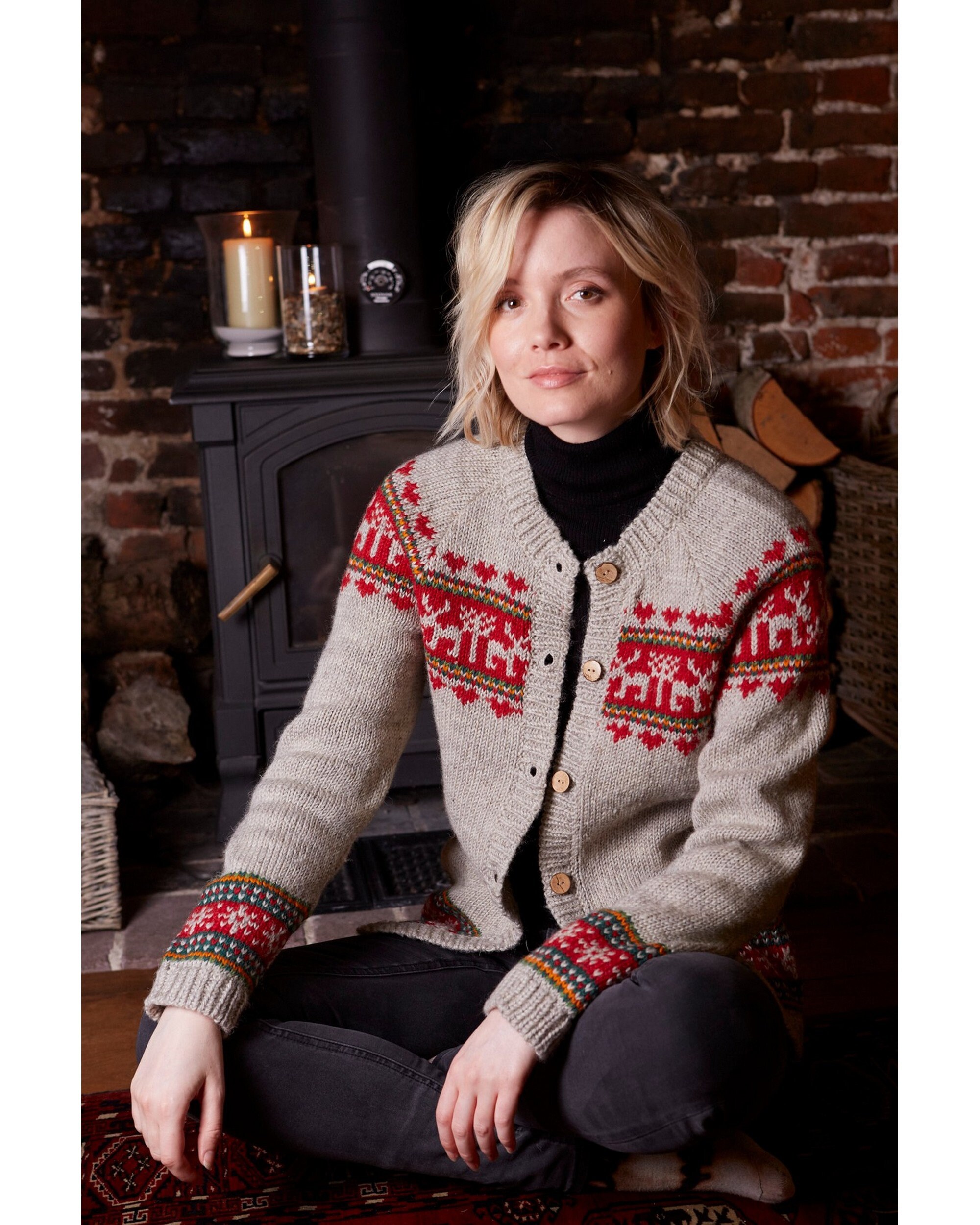 Women's Christmas Reindeer Cardigan 100 