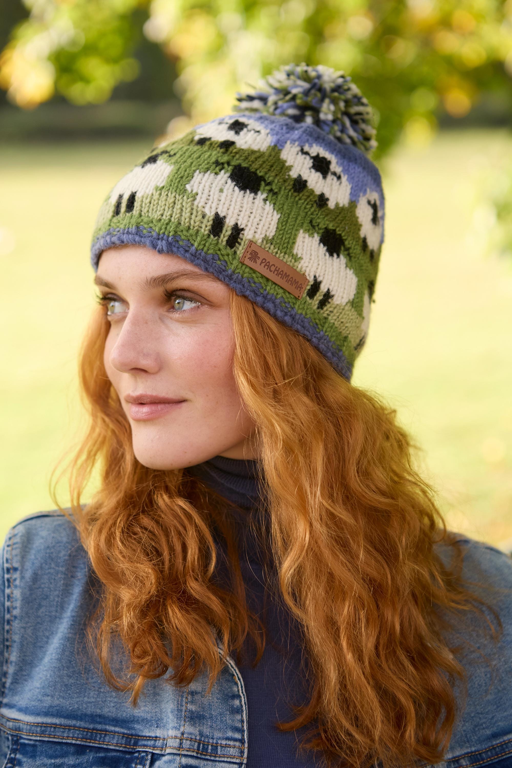 Women's Knitted Sheep Hat, Headband, Beanie: 100% Wool | Pachamama