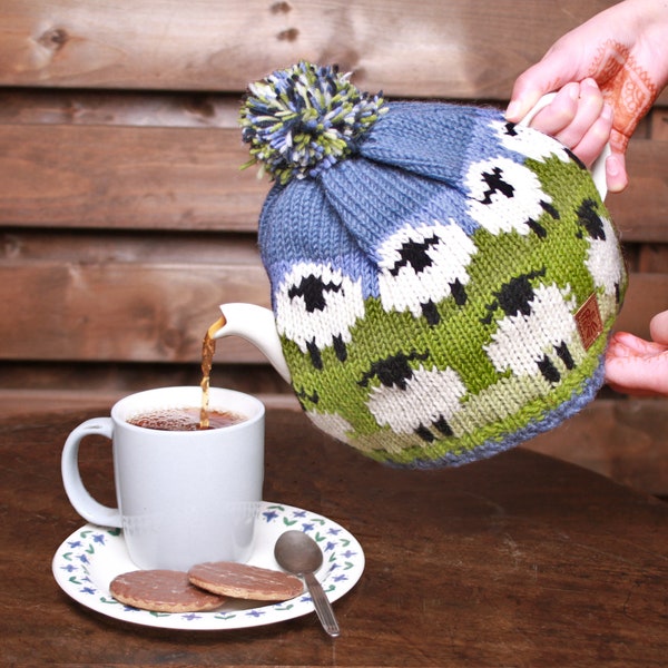 Flock of Sheep Wool Tea Cosy - 100% Wool - Knitted Tea Cosy - Home Decor - Homeware - Pachamama