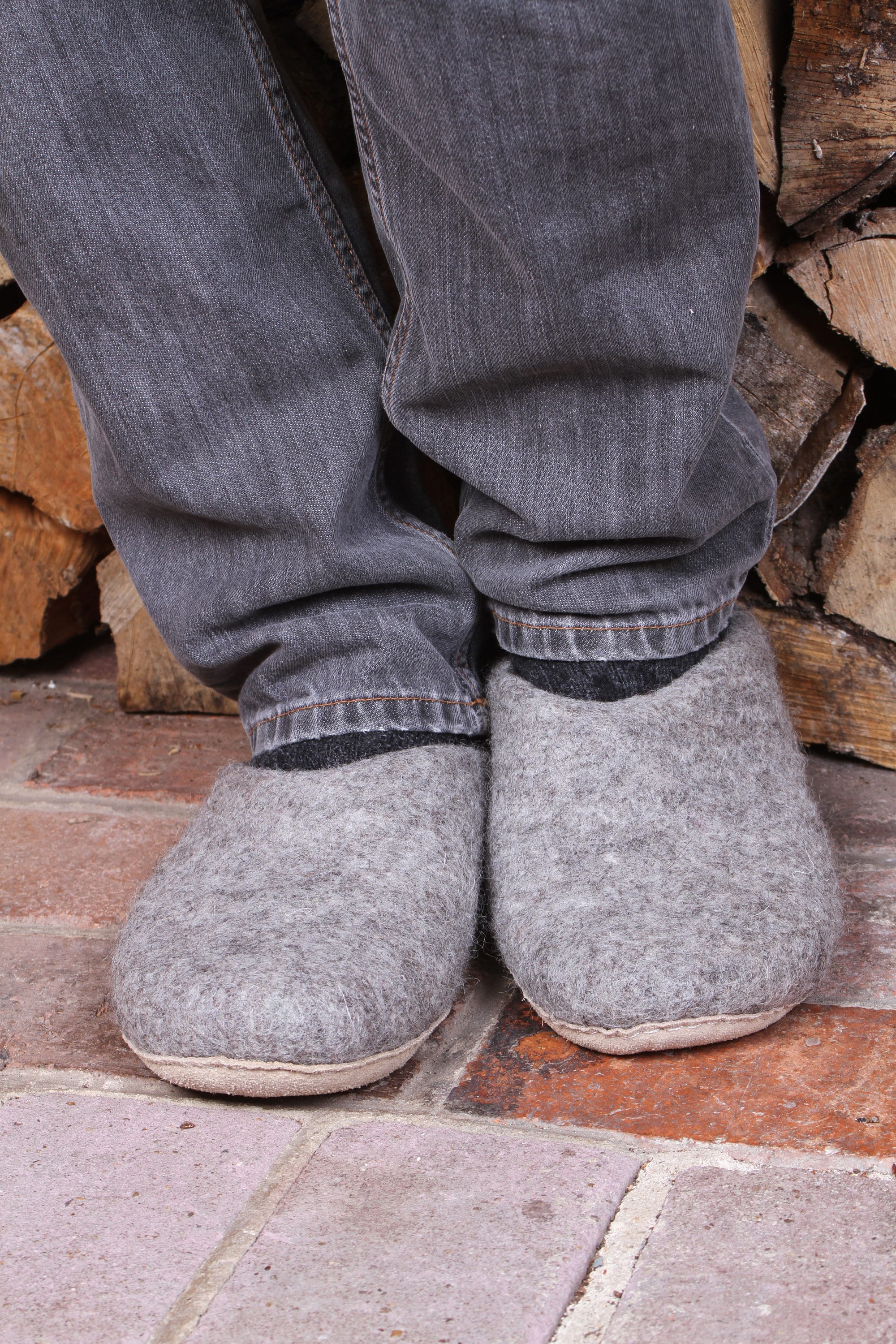 Fair Trade Mens Felt Slippers Hand Felted Slippers Mens | Etsy UK