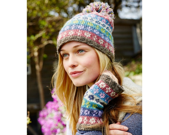 Dropship Hair Ball Knitted Hat Female Ins Tide Hat Tie-dye Wool