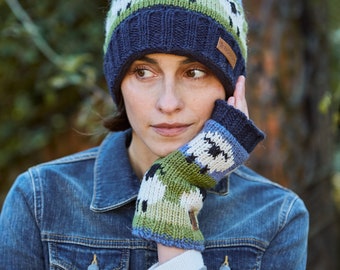 Women's Knitted Sheep Hat, Headband, Beanie: 100% Wool | Pachamama