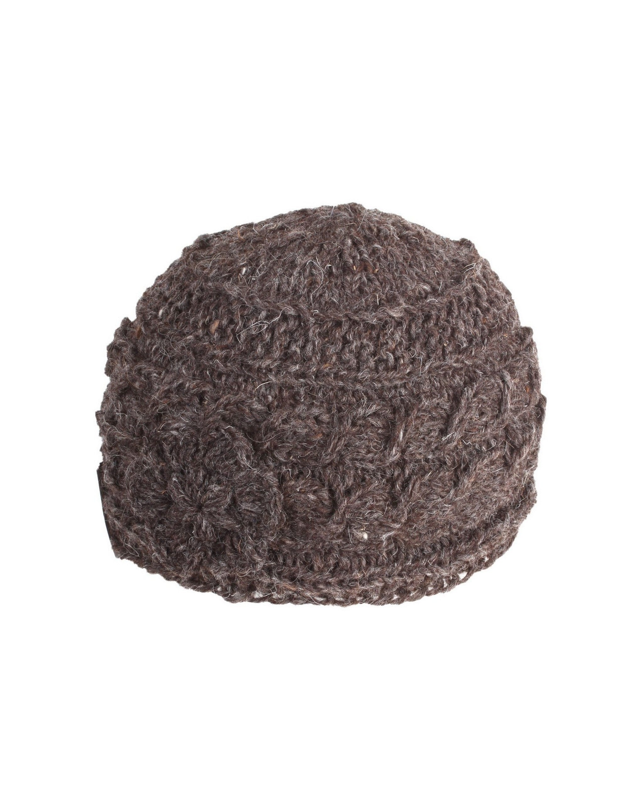 Pachamama Women Wool Beanie Bobble Hat Fleece Lined Handknitted Cable - View #8