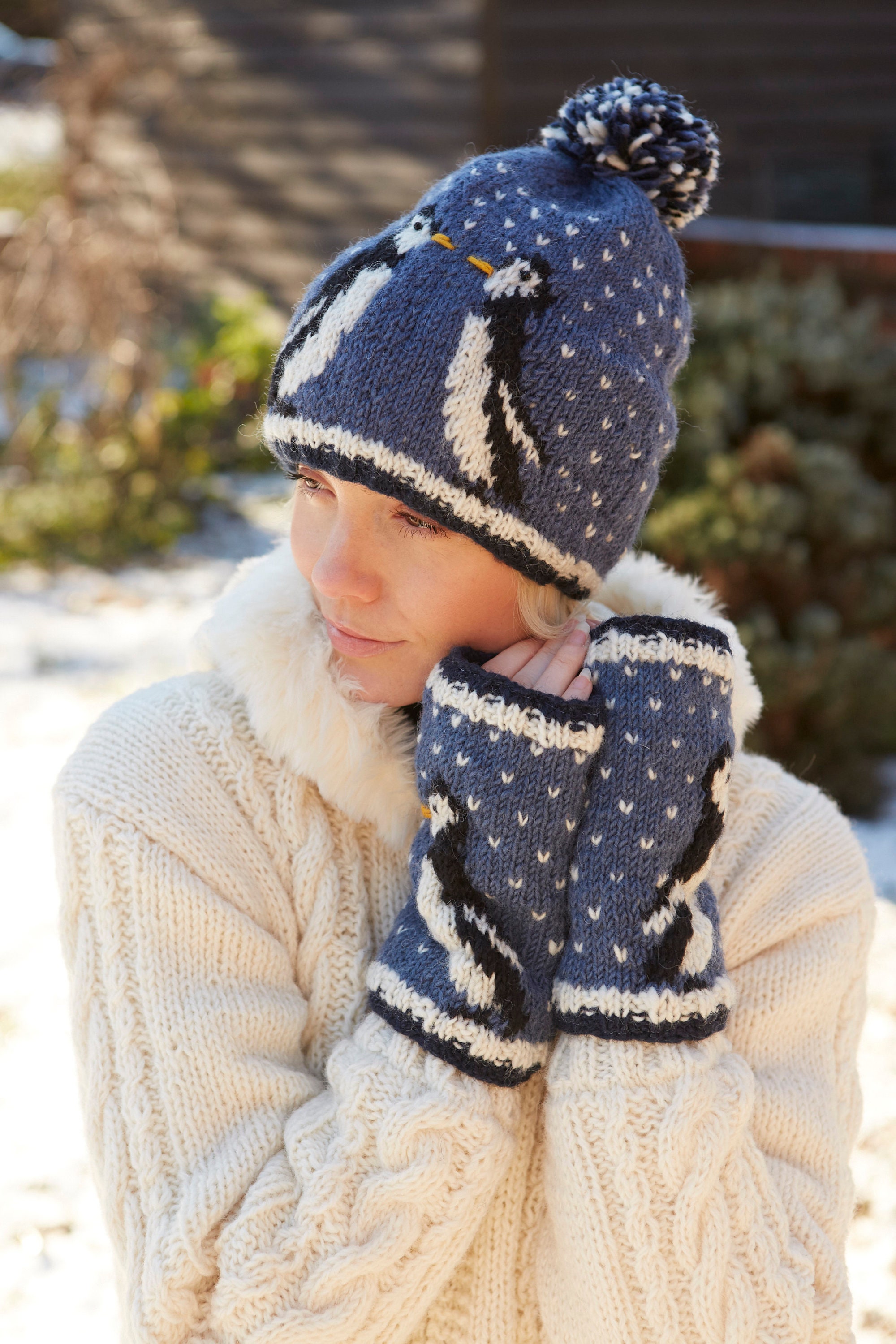 Cappello Invernale A Forma Di Pinguino - Caldo E Morbido, Unisex, Taglia Unica, In Acrilico, Perfetto Come Regalo