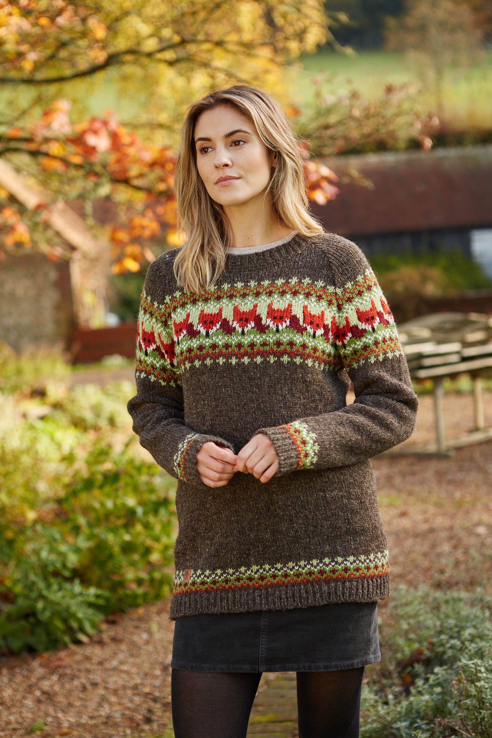 Ladies fox shop jumper