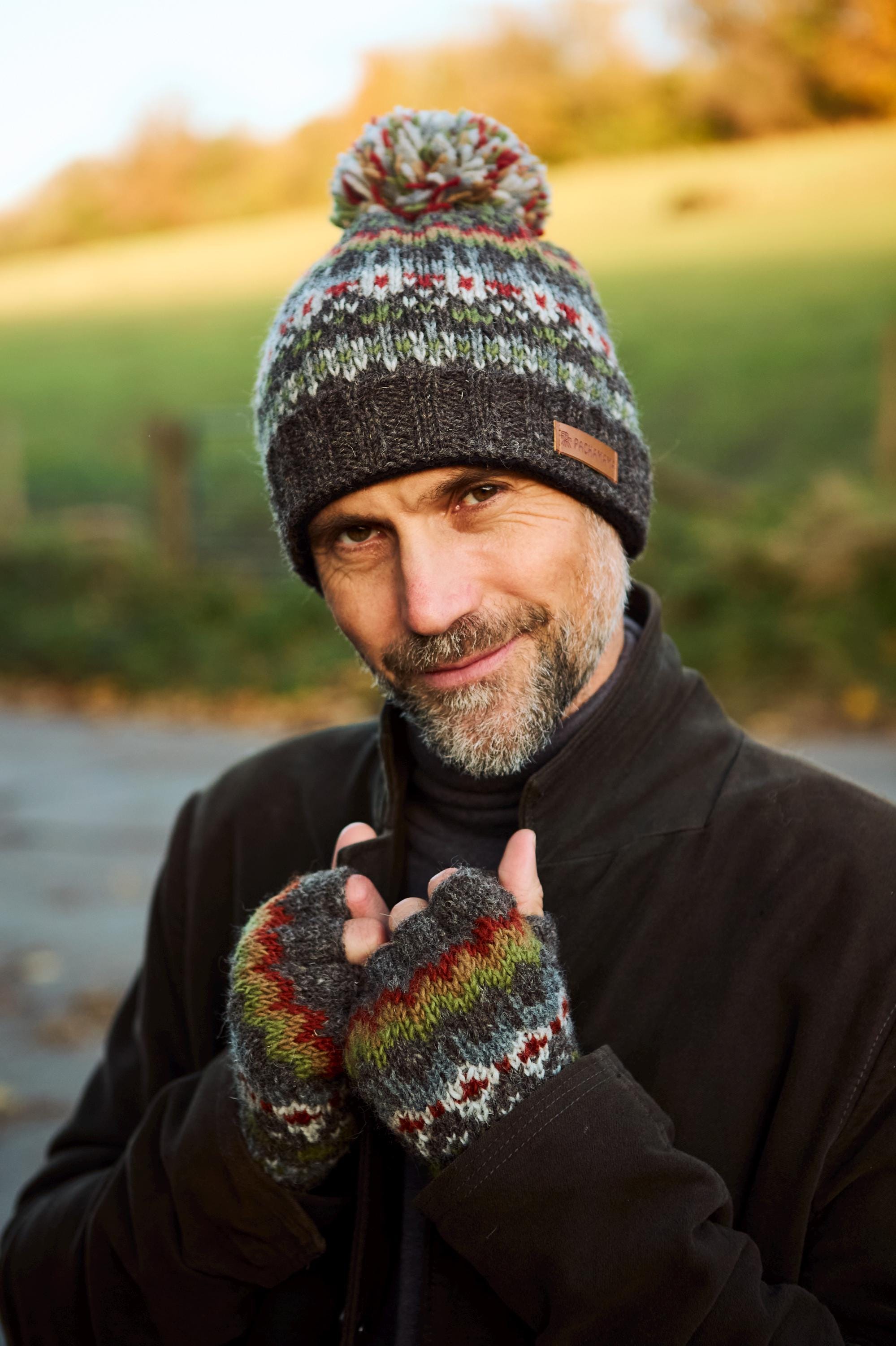 Pachamama Hand Knitted 100% Wool Fleece Lined Sheep Winter Headband Ear Warmer | UK