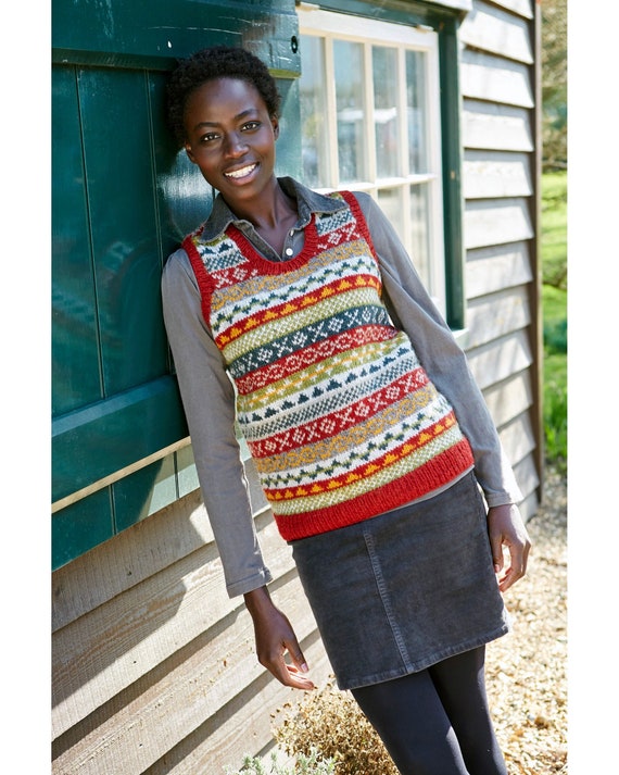 fair isle sleeveless jumper
