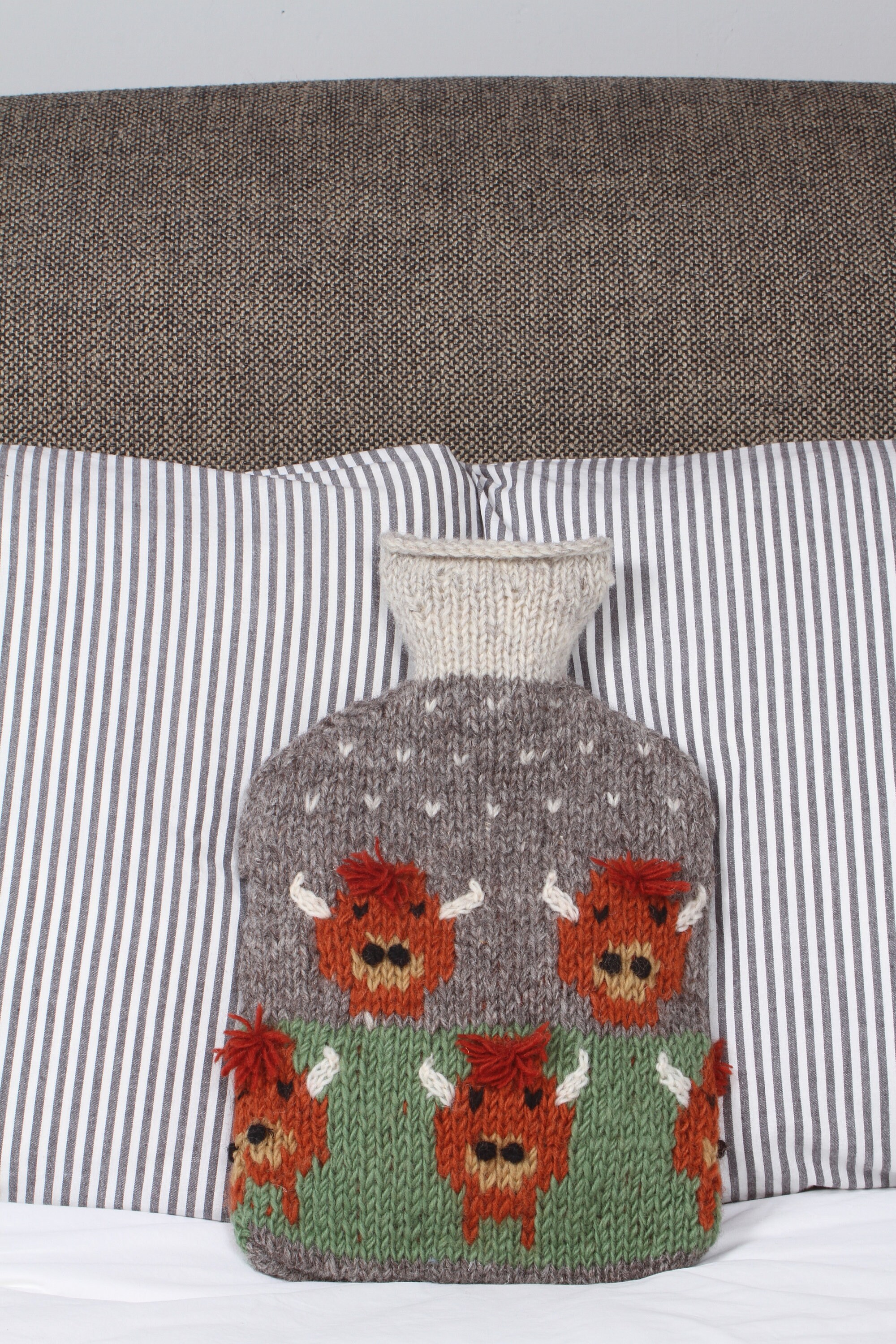 Handmade Highland Cow Hot Water Bottle 100 Wool Fair Trade Etsy UK