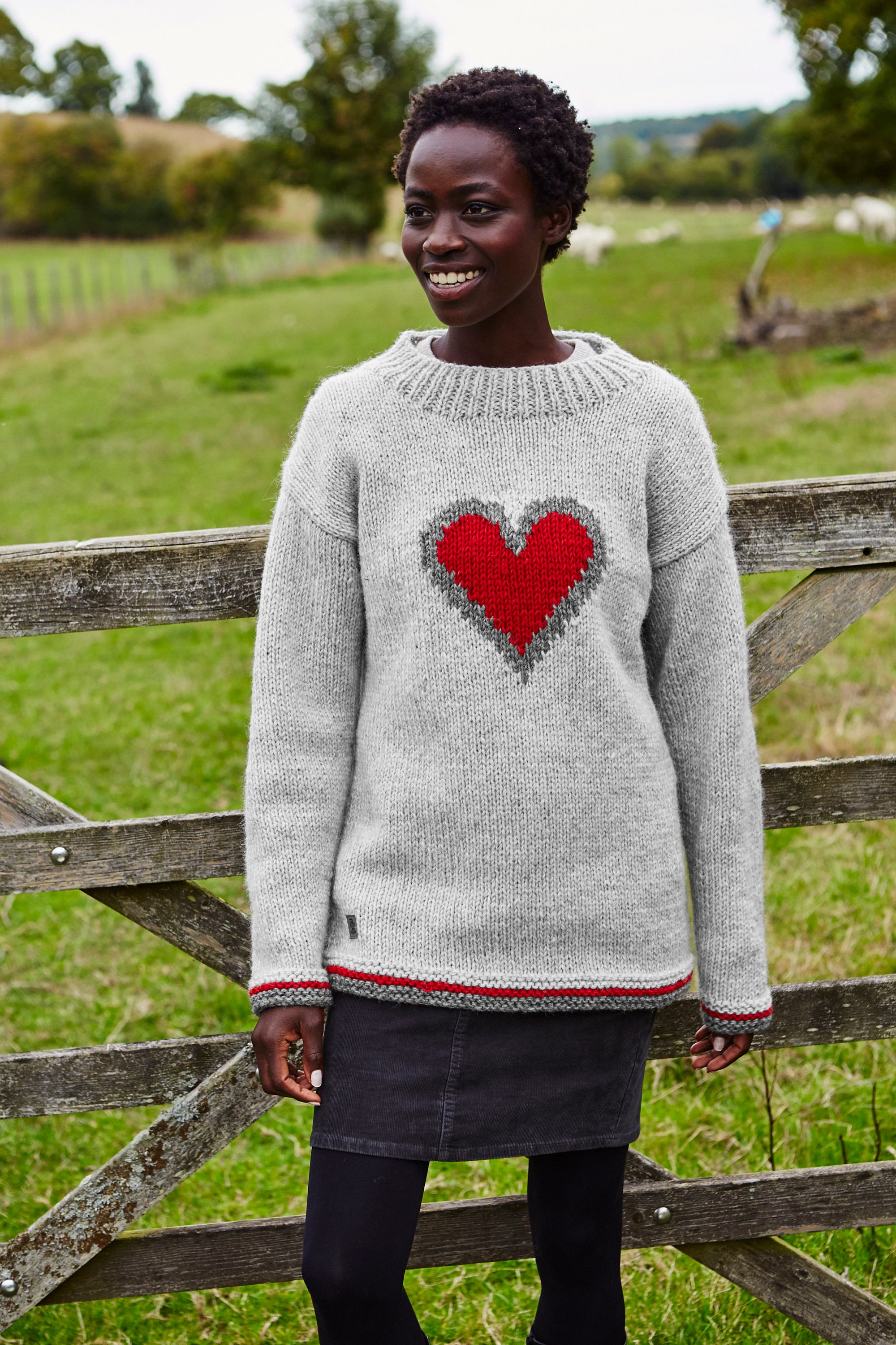 Women's Heart Sweater - Red Heart Jumper - Love Heart Pullover