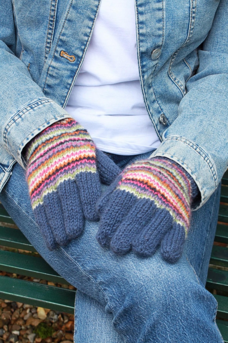 Multistripe Knit Glove - Matterhorn Stripe