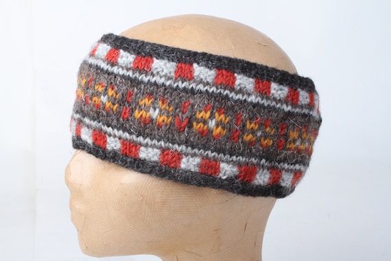 Women's Winter Headband - 100% Wool - Aztec Pattern - Earthy Colours - Fair Trade - Sustainable Fashion - Pachamama