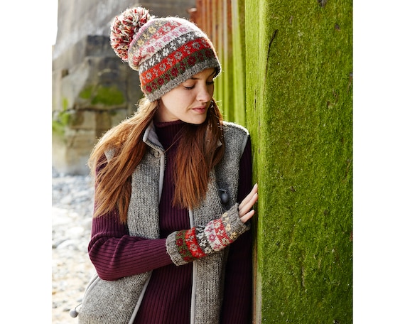 Bonnet à pompon Fair Isle pour femme Design chaud d'automne 100