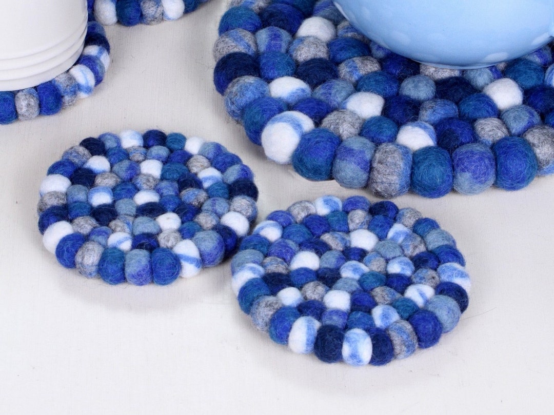 かわいいコーヒーテーブルコースターセット、パンチニードルマグラグ、カスタムタフテッドコースター、寮のデスク装飾、手作りコースター、クリスマス感謝祭ギフト  - Etsy 日本 牧歌的風景コースター ウールフェルトコースター、ハンドメイドかわいいコテージコアコースター キッチン装飾 - 4枚セット