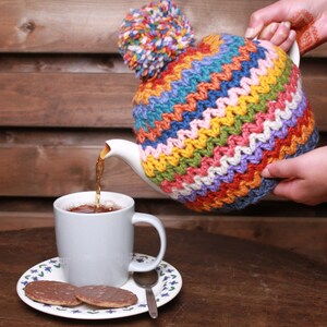 Yucatan Tea Cosy Handknit 100% wool designed by Pachamama image 1