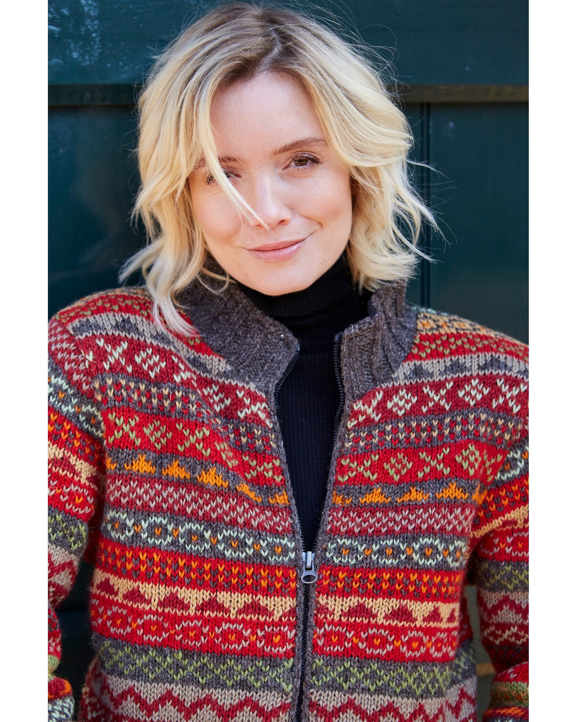 Women's Handmade Zip Jacket 100 Wool Fleece Lined Zipper Etsy