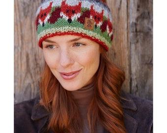 Women's Knitted Fox Beanies, Headband, Handwarmers - 100% Wool | Pachamama
