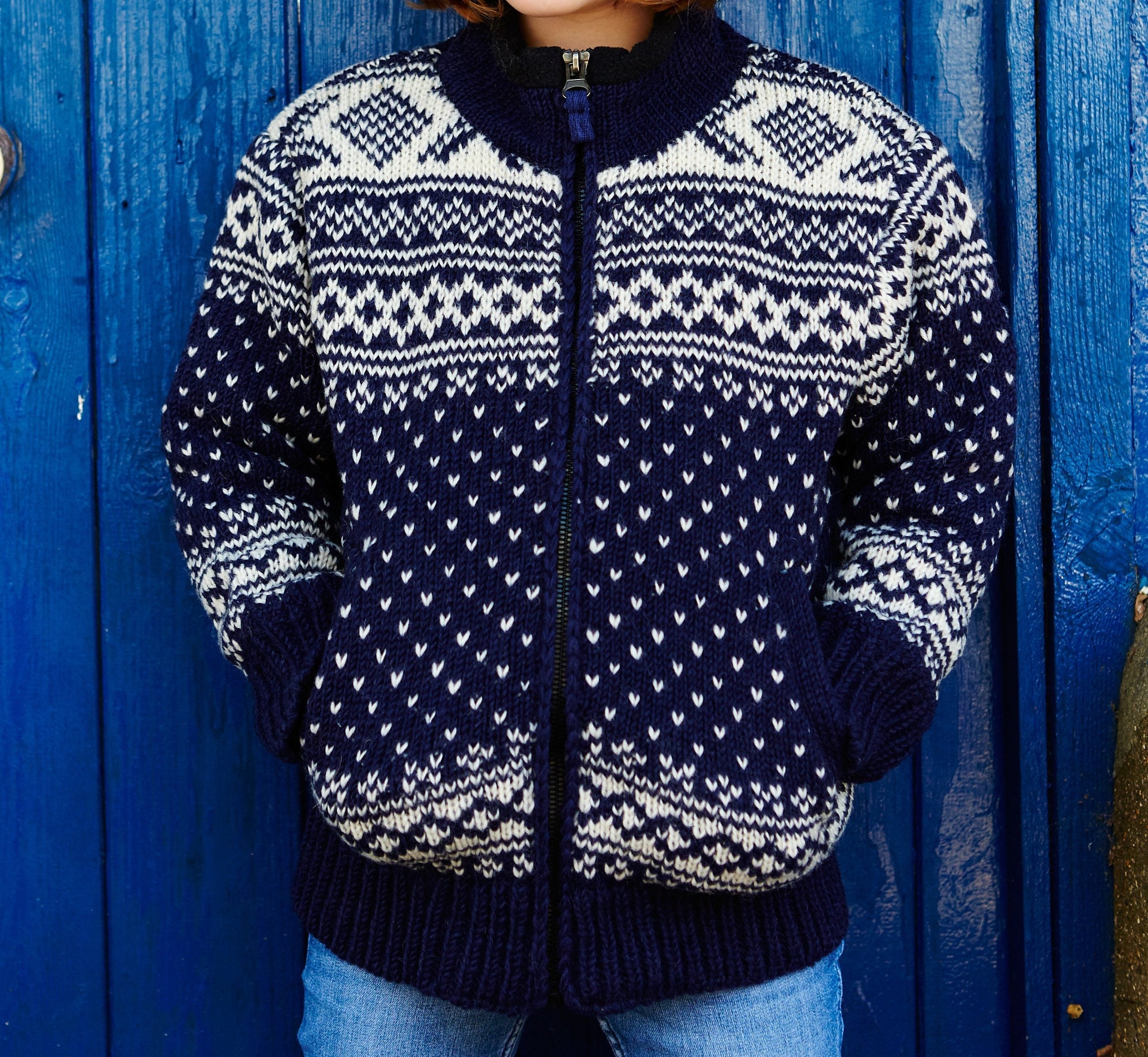 Sweat à Capuche Garçon NEXT – Noir, Motif Géométrique, Zip Intégral, Coton, Taille 7 Ans