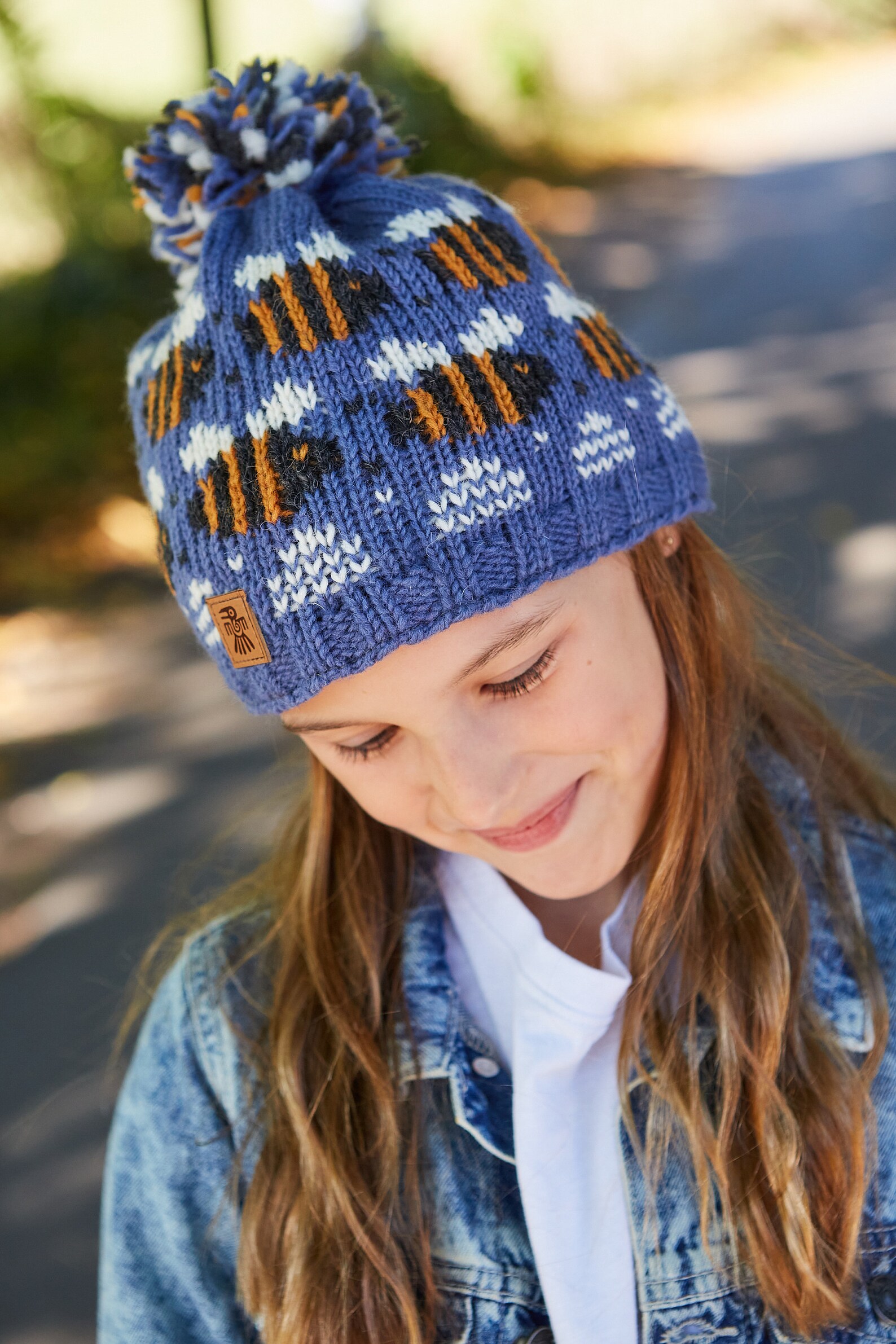 Children's Bee Bobble Beanie - Kid's Bumble Bee Knitted Hat - Honey Bee ...