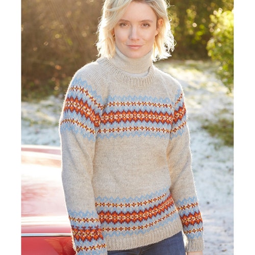 Handknitted Daisy Jumper 100% Wool Sweater Fair Trade - Etsy