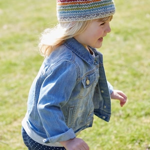 Kid's Rainbow Wool Bobble Beanie Hat Children's Multicoloured Mittens 100% Wool Headband Fleece Lined Fair Trade Pachamama image 6