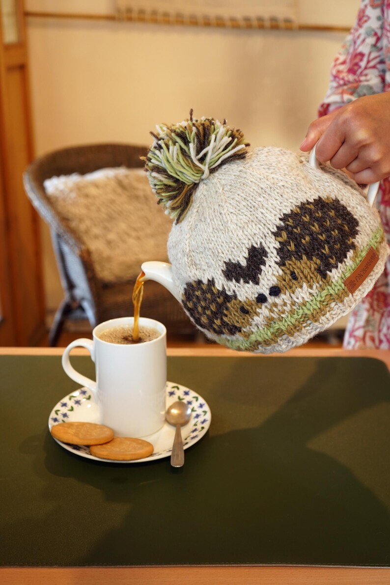 Hedgehog Wool Tea Cosy - 100% Wool - Knit Tea Cosy - Hedgehog Decor ...