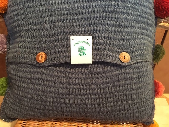 ストライプ柄かぎ針編みクッションカバー - ヴィンテージレトロな