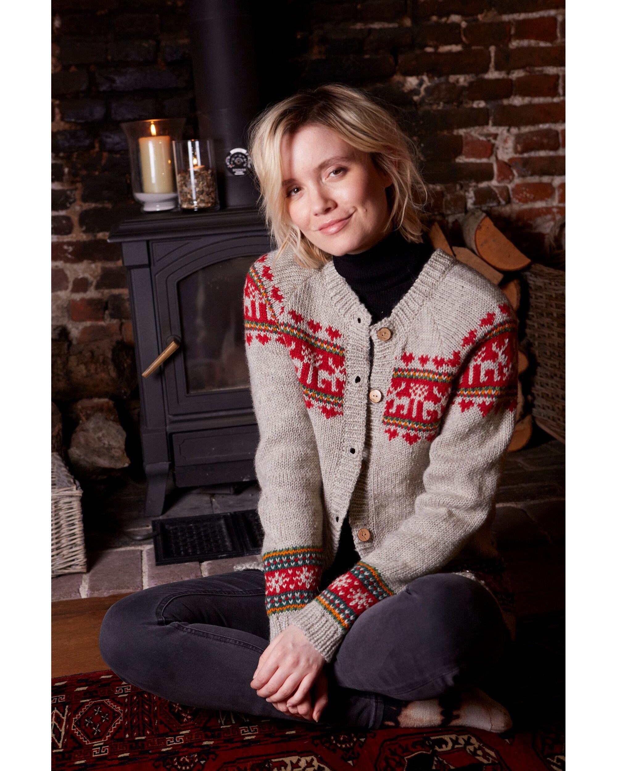 Women's Christmas Reindeer Cardigan 100 