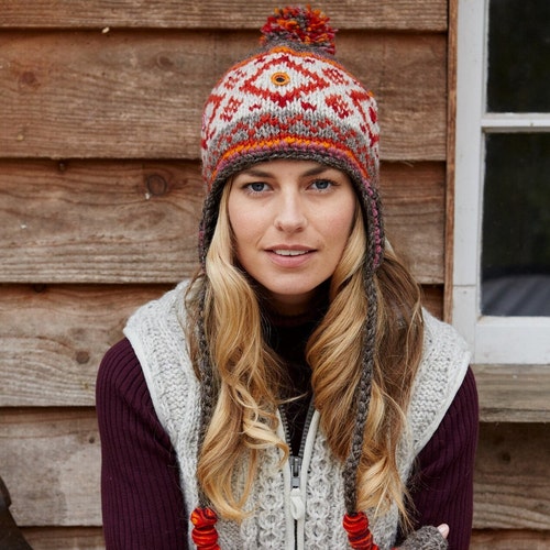 hand knitted wool hats