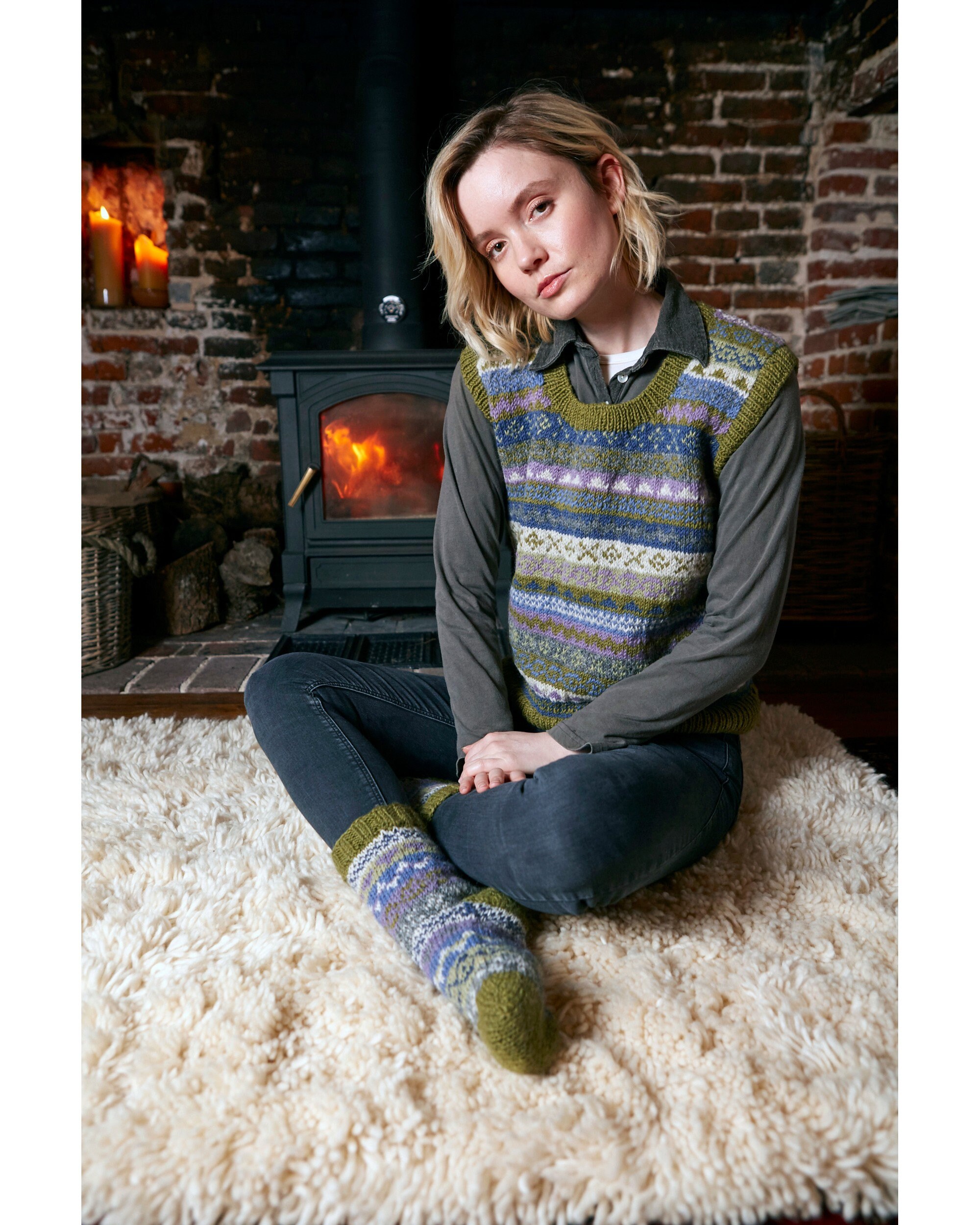 Fairisle tank top best sale ladies